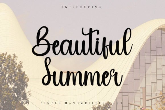 Beautiful Summer Font for Elegant Design