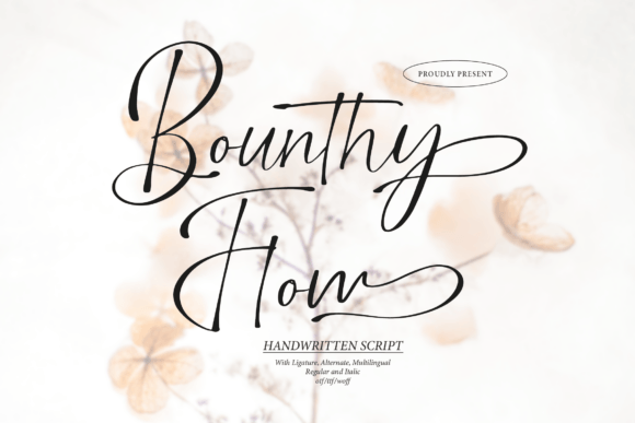 Bounthy Flow Font for Web Design