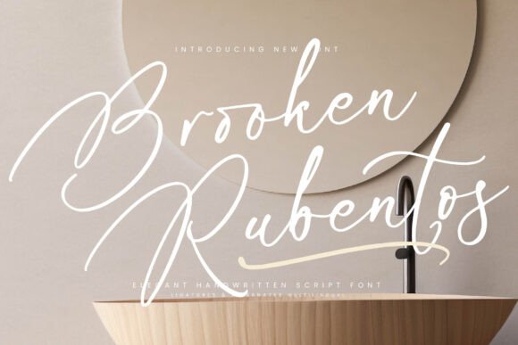 Brooken Rubentos: Elegant Script Font