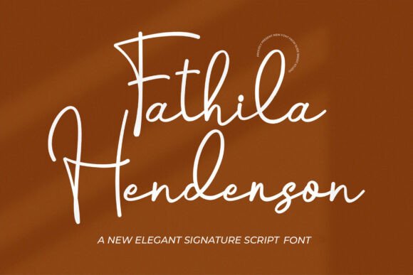 Fathila Henderson Font: Elegant Handwritten Style