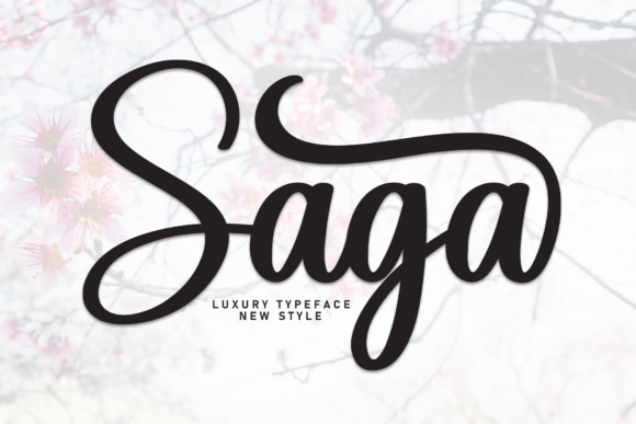 Saga Font: Elegant Script for Craft Projects